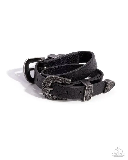 Bracelets Paparazzi Jewelry Paparazzi Bracelet Buckle TOWN Black Bracelets Paparazzi Jewelry Paparazzi Bracelet Buckle TOWN Black