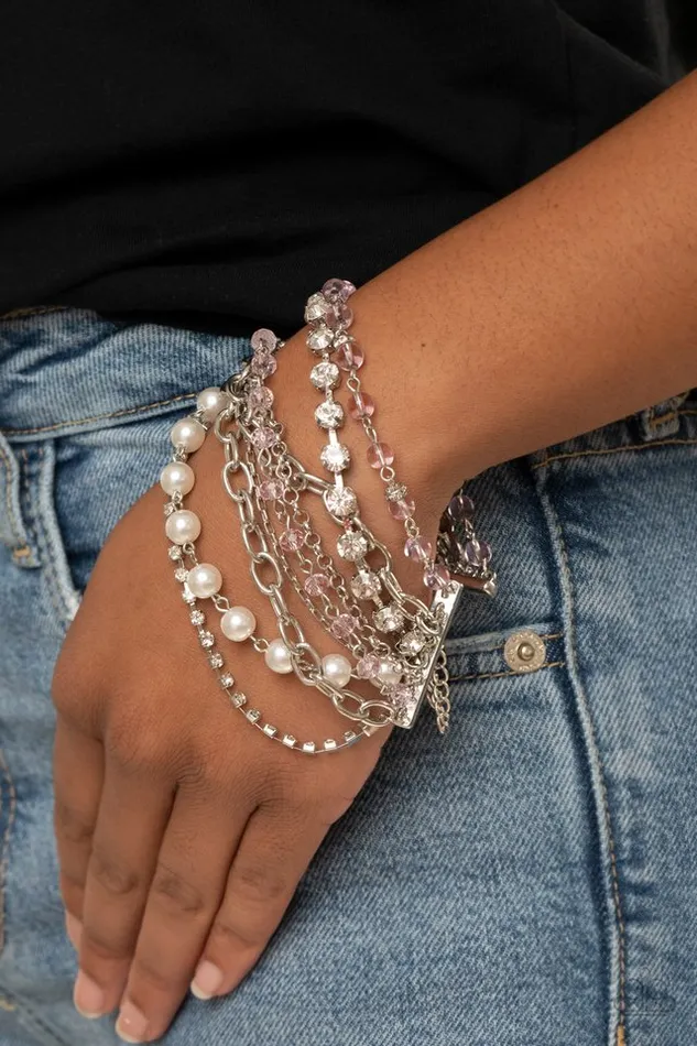 Bracelets Paparazzi Jewelry Paparazzi Bracelet Heiress Hustle Pink