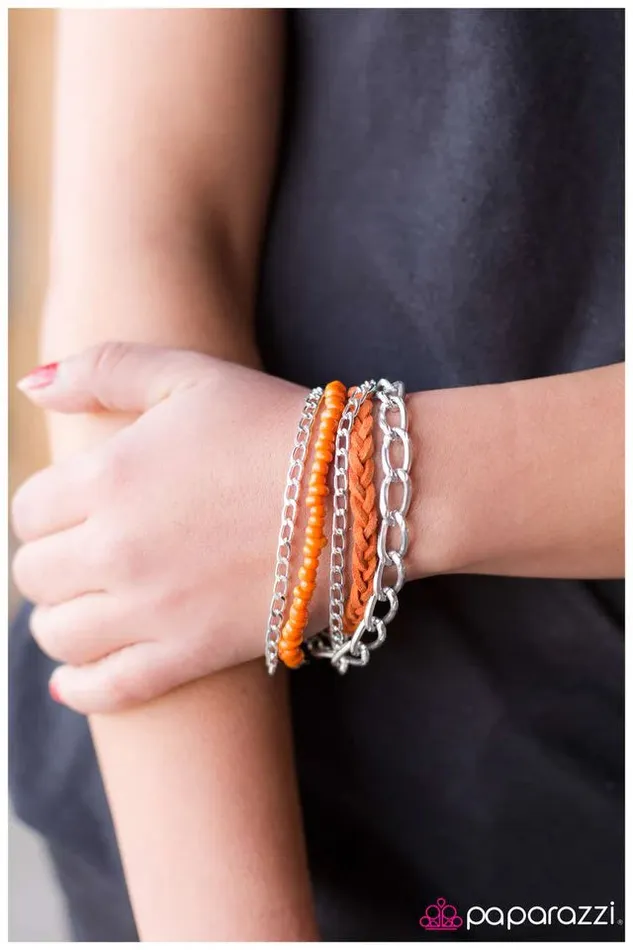 Bracelets Paparazzi Jewelry Paparazzi Bracelet I Feel You Orange