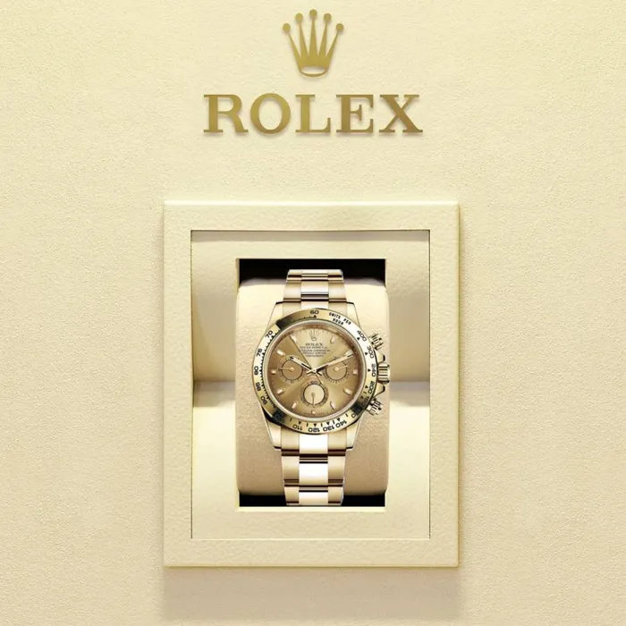Bracelets Rolex Cosmograph Daytona 40mm Ref 1165080003 Champagne Index Dial 18K Yellow Gold Oyster Bracelet Mens Watch Rolex