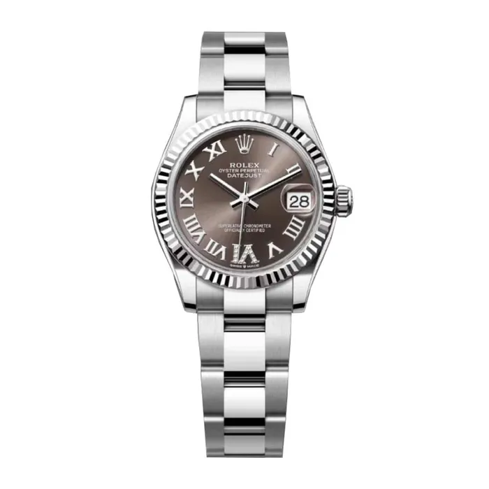 Bracelets Rolex Rolex Datejust 31mm Ref 2782740027 Dark Grey Roman Diamond Dial Stainless Steel Oyster Bracelet Womens Watch Bracelets Rolex Rolex Datejust 31mm Ref 2782740027 Dark Grey Roman Diamond Dial Stainless Steel Oyster Bracelet Womens Watch