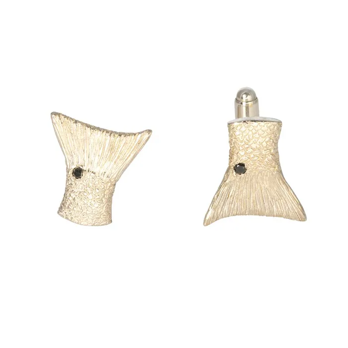 Croghans Sterling Silver Redfish Cufflinks Rings