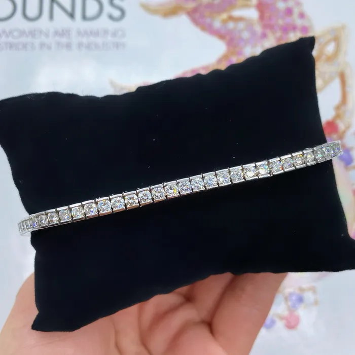 Diamond Source NYC 14k White Gold Tennis Bracelet BR14999 Bracelets