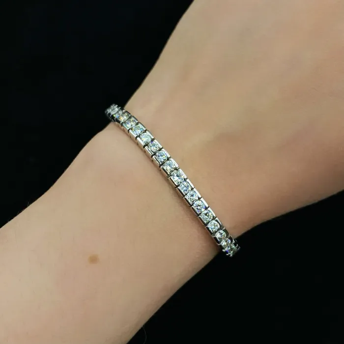 Diamond Source NYC 14k White Gold Tennis Bracelet BR14999 Bracelets