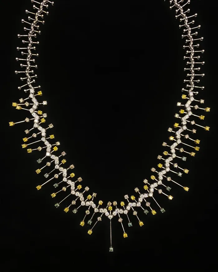Diamond Source NYC Necklaces 18kt White Gold Multi Diamond Necklace With 1111ct Diamonds NEC5500 Diamond Source NYC Necklaces 18kt White Gold Multi Diamond Necklace With 1111ct Diamonds NEC5500
