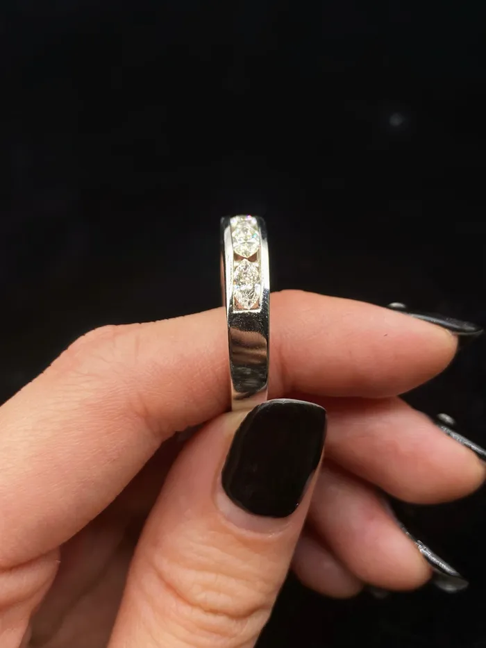 Diamond Source NYC Rings 14k White Gold Wedding Band with 125ct Total Diamond Weight B4561520