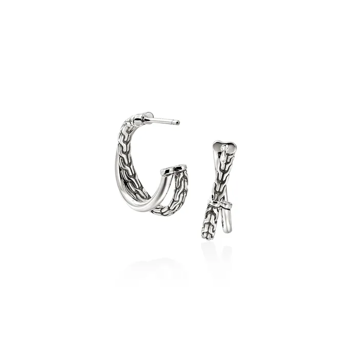Earrings John Hardy Silver Crossover Hoop Earrings John Hardy