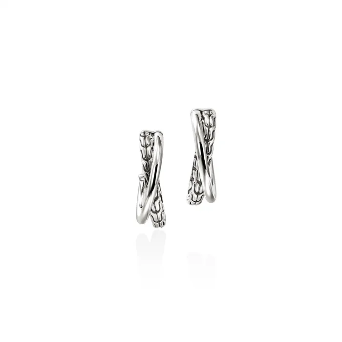 Earrings John Hardy Silver Crossover Hoop Earrings John Hardy
