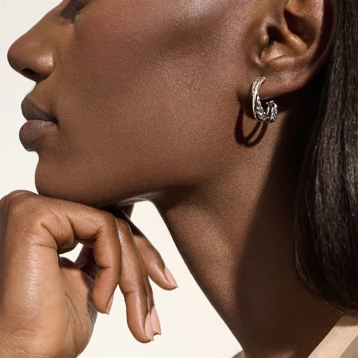 Earrings John Hardy Silver Crossover Hoop Earrings John Hardy