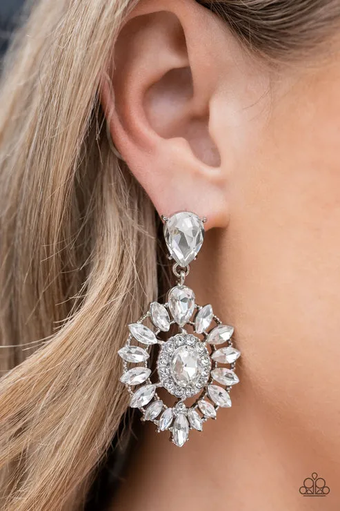 Earrings Paparazzi Earring Good LUXE Charm White Paparazzi Jewelry