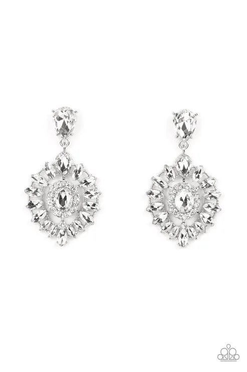 Earrings Paparazzi Earring Good LUXE Charm White Paparazzi Jewelry