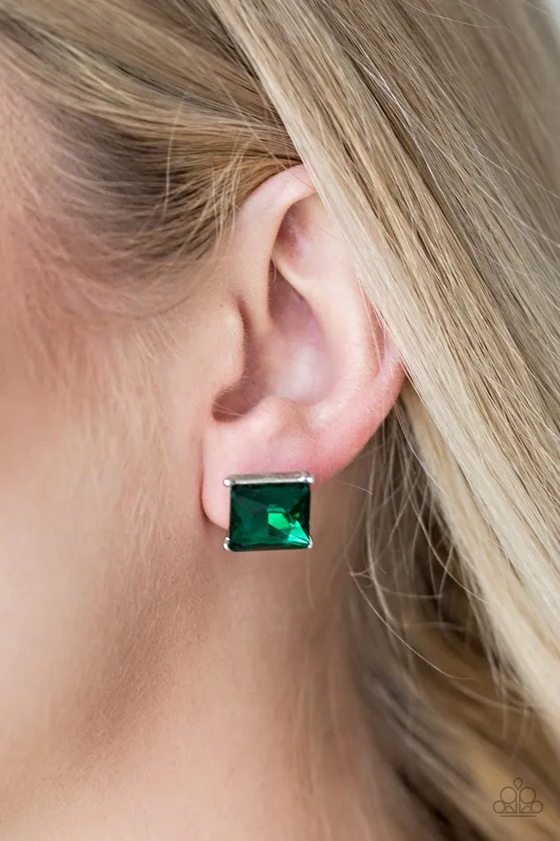 Earrings Paparazzi Earring The Big Bang Green Paparazzi Jewelry