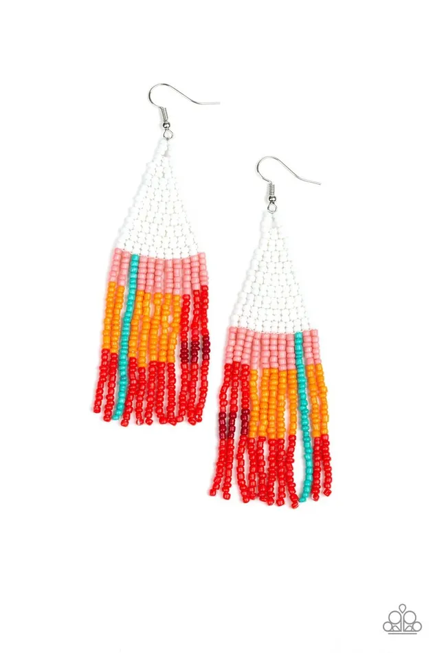 Earrings Paparazzi Jewelry Paparazzi Earring Beaded Boho White Earrings Paparazzi Jewelry Paparazzi Earring Beaded Boho White