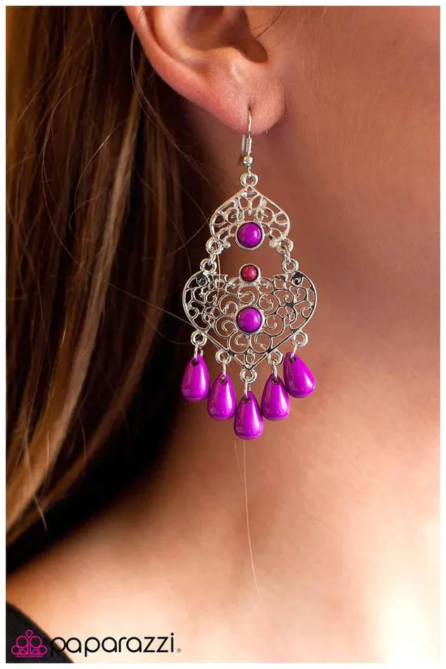 Earrings Paparazzi Jewelry Paparazzi Earring Boho Bollywood Purple