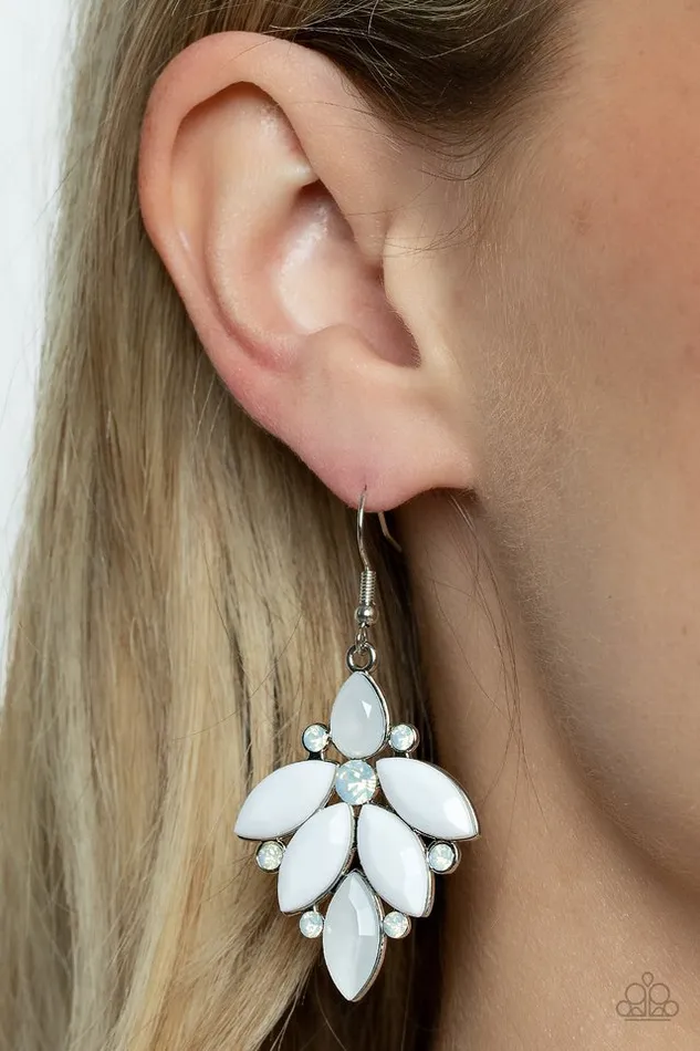 Earrings Paparazzi Jewelry Paparazzi Earring Fantasy Flair White