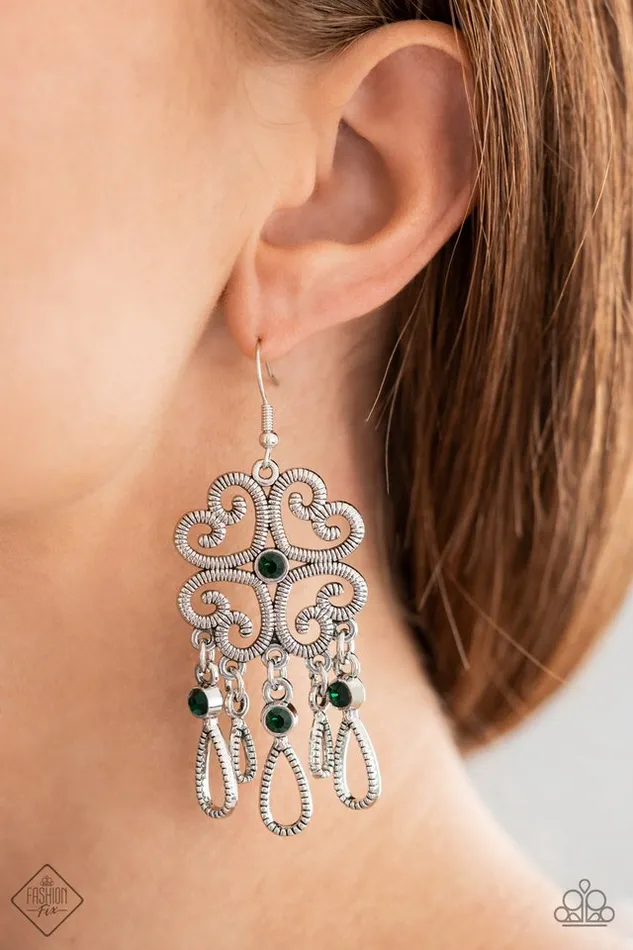 Earrings Paparazzi Jewelry Paparazzi Earring Majestic Makeover Green