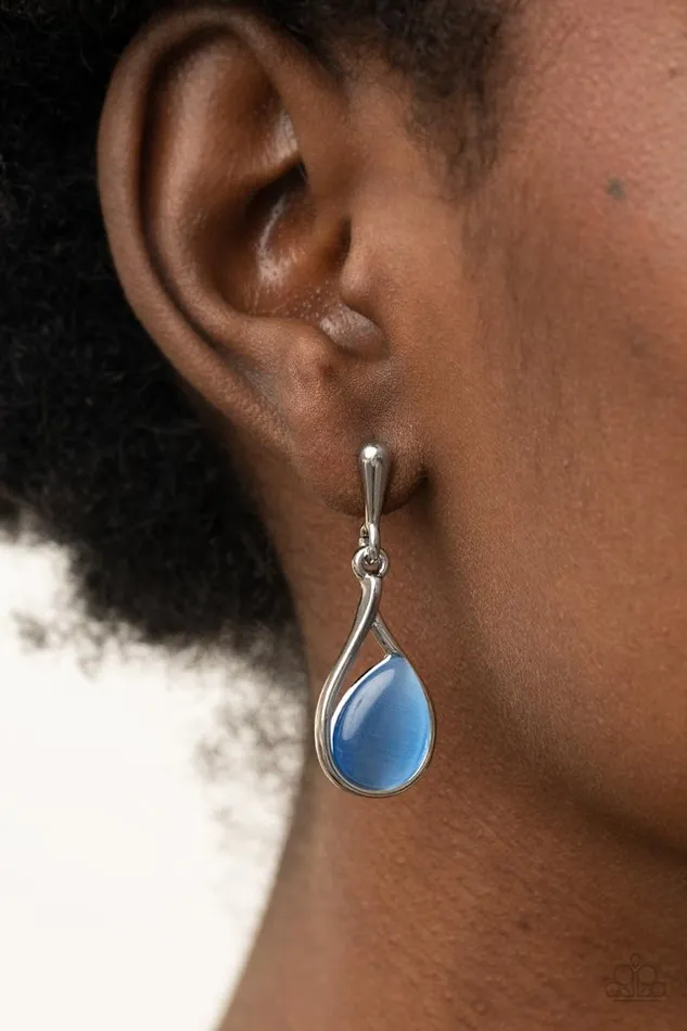 Earrings Paparazzi Jewelry Paparazzi Earring Pampered Glow Up Blue
