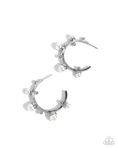 Earrings Paparazzi Jewelry Paparazzi Earring Poetic Pearls White Earrings Paparazzi Jewelry Paparazzi Earring Poetic Pearls White