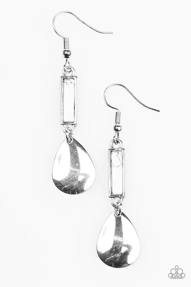 Earrings Paparazzi Jewelry Paparazzi Earring Rivers Edge White