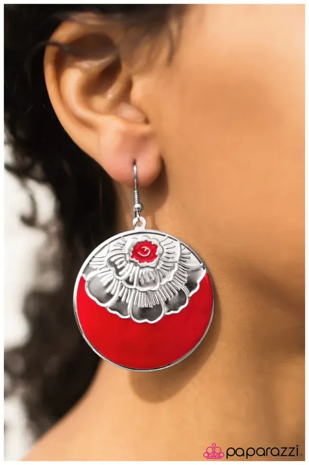 Earrings Paparazzi Jewelry Paparazzi Earring Tropical Delight Red