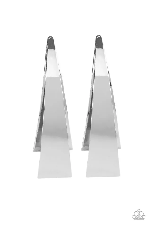 Earrings Paparazzi Jewelry Paparazzi Earring Underestimated Edge Silver Earrings Paparazzi Jewelry Paparazzi Earring Underestimated Edge Silver