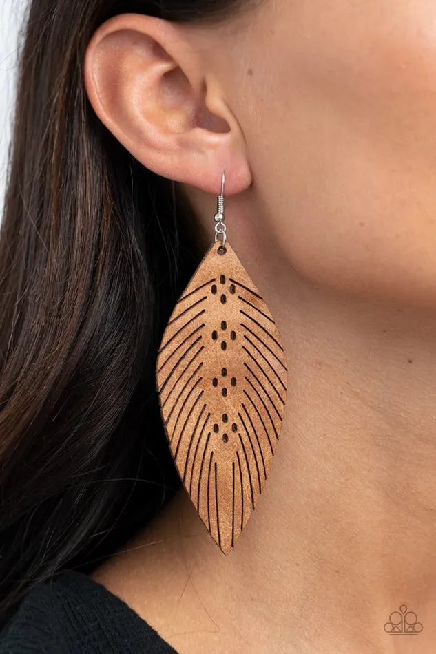Earrings Paparazzi Jewelry Paparazzi Earring Wherever The Wind Takes Me Brown