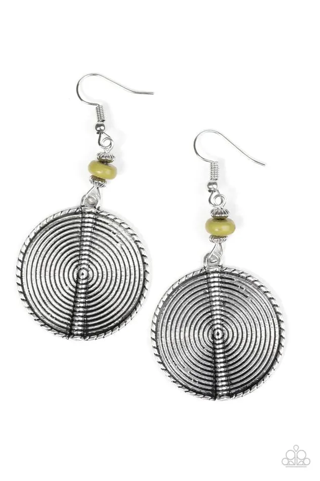 Earrings Paparazzi Jewelry Paparazzi Earring Wild World Green
