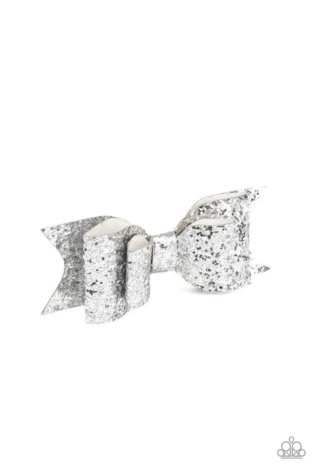 Earrings Paparazzi Jewelry Paparazzi Hair Accessories Put A Bow On It Silver