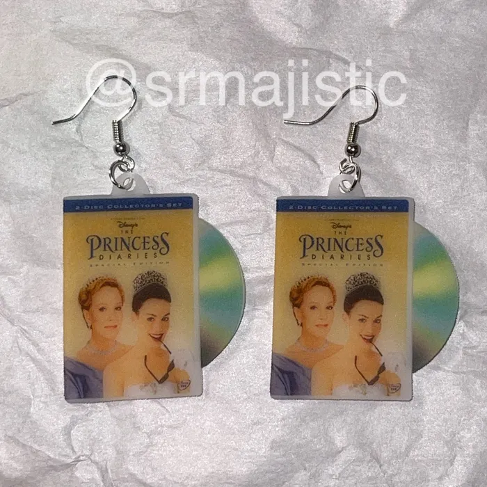Earrings Sam Makes Things The Princess Diaries 2001 DVD 2D detailed Handmade Earrings