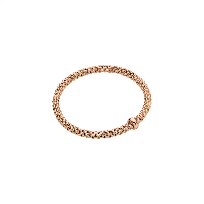 FOPE Fope 18K Rose Gold Solo Collection Diamond Bracelet Medium Size Bracelets