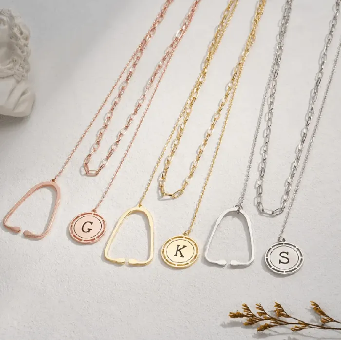 Layered Personalized Stethoscope Necklace with Custom Initial Charm Perfect Gift for Doctors Nurses and Medical Professionals Belbren Necklaces