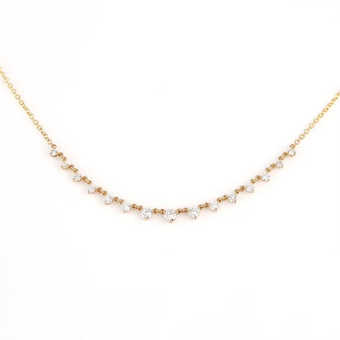 Meierotto Jewelers Necklaces 14K Yellow Gold Gradual Diamond Necklace