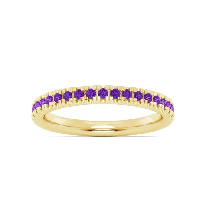 Meierotto Jewelers Rings 14K Yellow Gold Amethyst Band