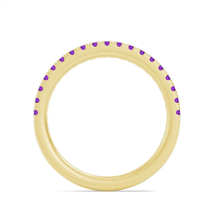 Meierotto Jewelers Rings 14K Yellow Gold Amethyst Band