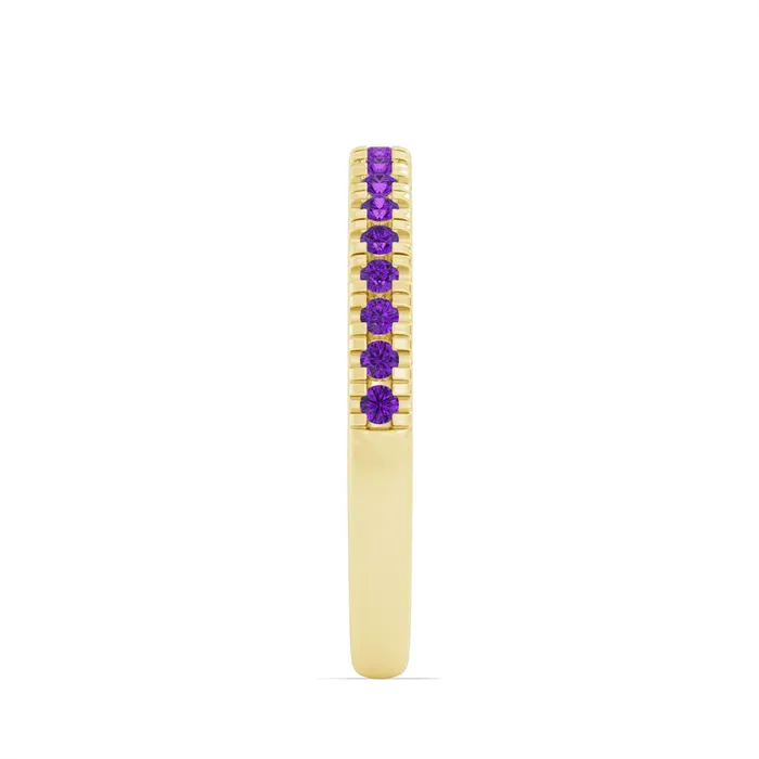 Meierotto Jewelers Rings 14K Yellow Gold Amethyst Band