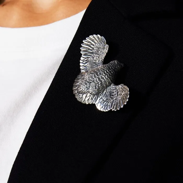 Necklaces Grainger McKoy Sterling Silver Quail PinPendant Grainger McKoy