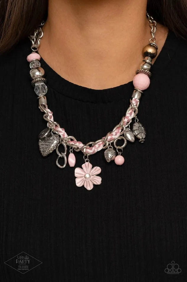 Necklaces Paparazzi Jewelry Paparazzi Necklace Charmed I Am Sure Pink