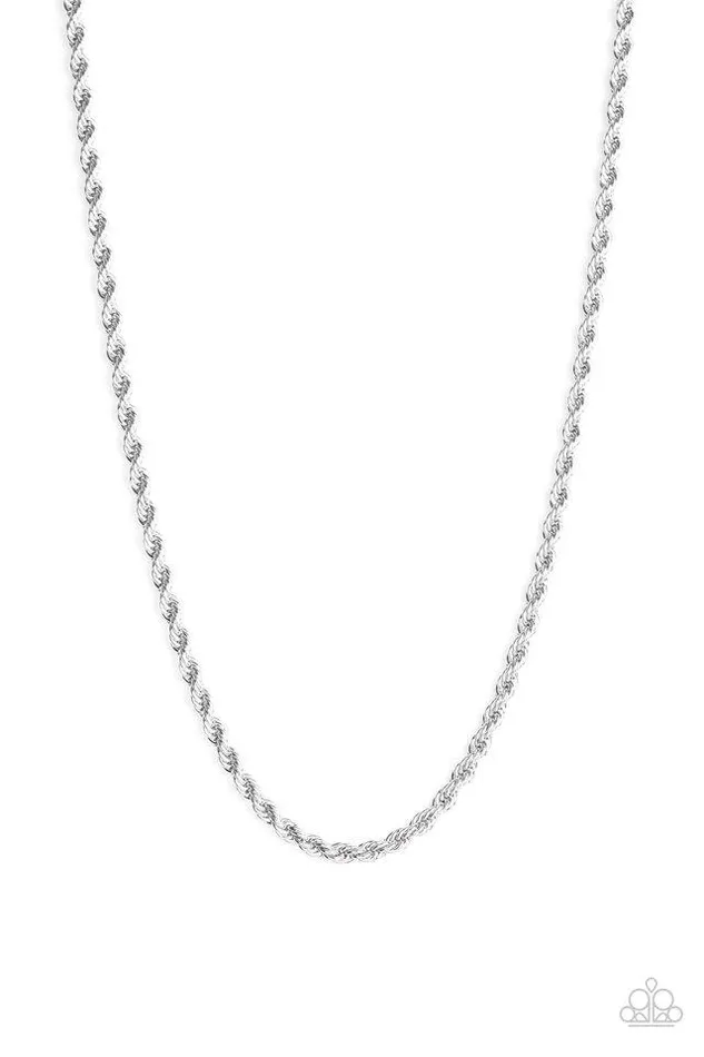 Necklaces Paparazzi Jewelry Paparazzi Necklace Double Dribble Silver