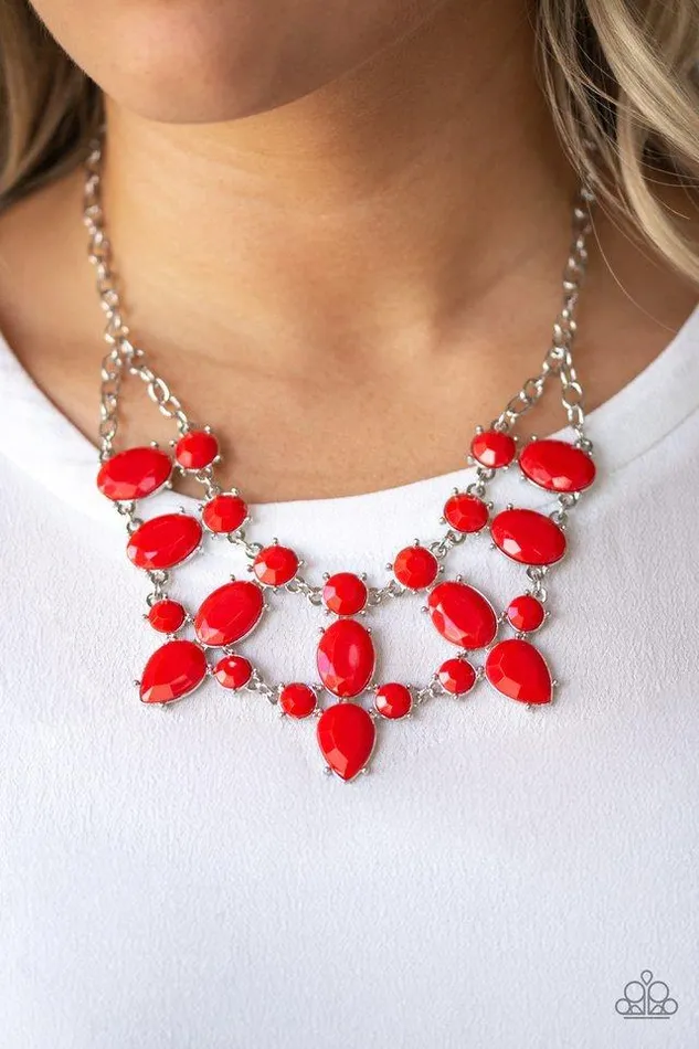 Necklaces Paparazzi Jewelry Paparazzi Necklace Goddess Glow Red