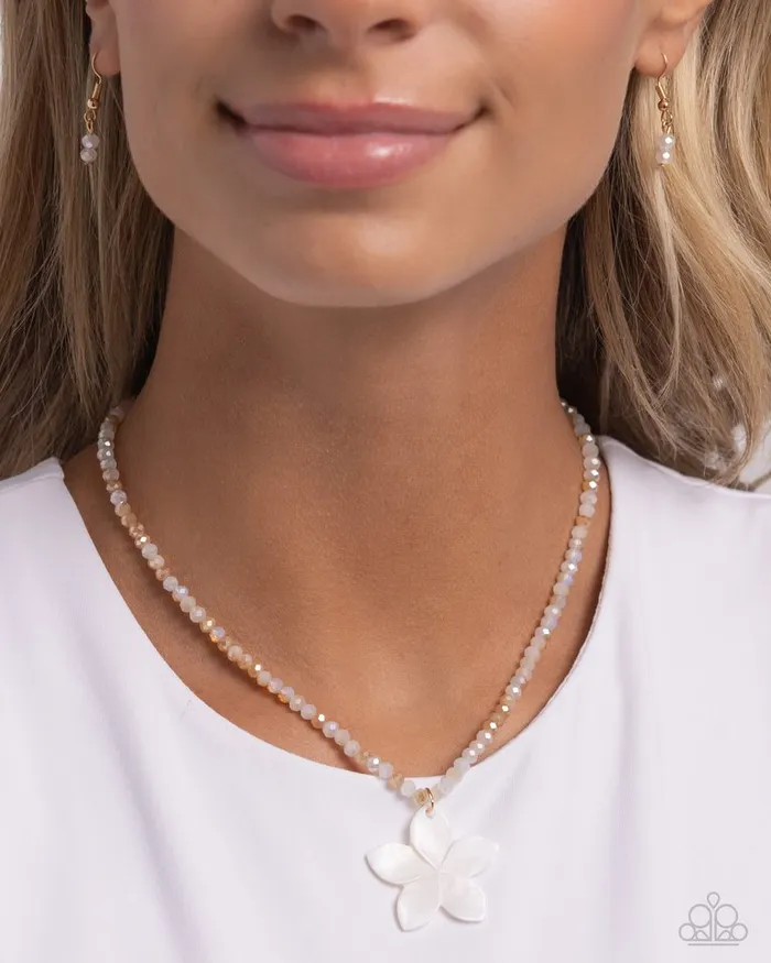 Necklaces Paparazzi Jewelry Paparazzi Necklace Handcrafted Hawaiian White