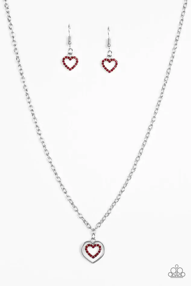 Necklaces Paparazzi Jewelry Paparazzi Necklace Heartbreak Hotel Red
