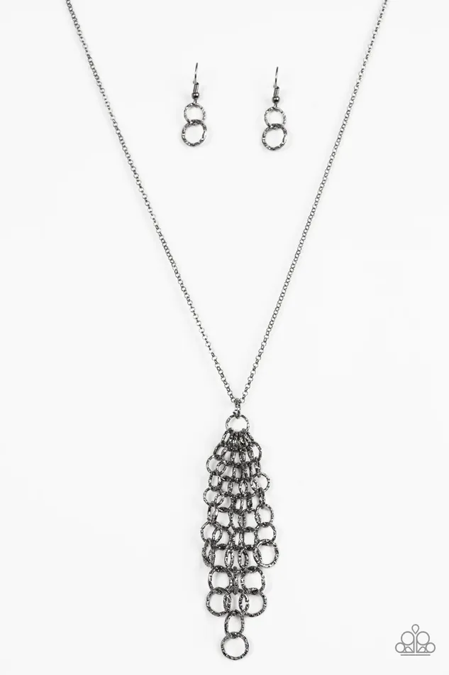 Necklaces Paparazzi Jewelry Paparazzi Necklace Industrial Intensity Black