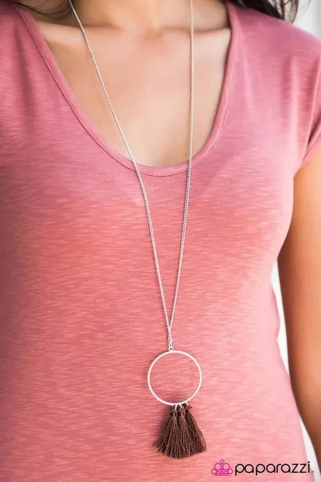 Necklaces Paparazzi Jewelry Paparazzi Necklace Never Too Much Tassel Brown