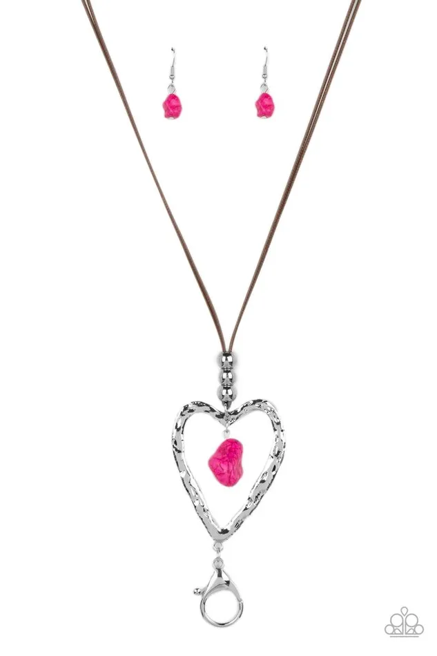 Necklaces Paparazzi Jewelry Paparazzi Necklace Santa Fe Sweetheart Pink