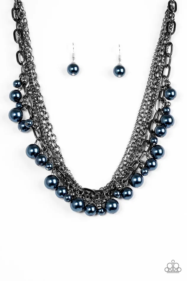 Necklaces Paparazzi Jewelry Paparazzi Necklace Shipwrecked Shimmer Blue