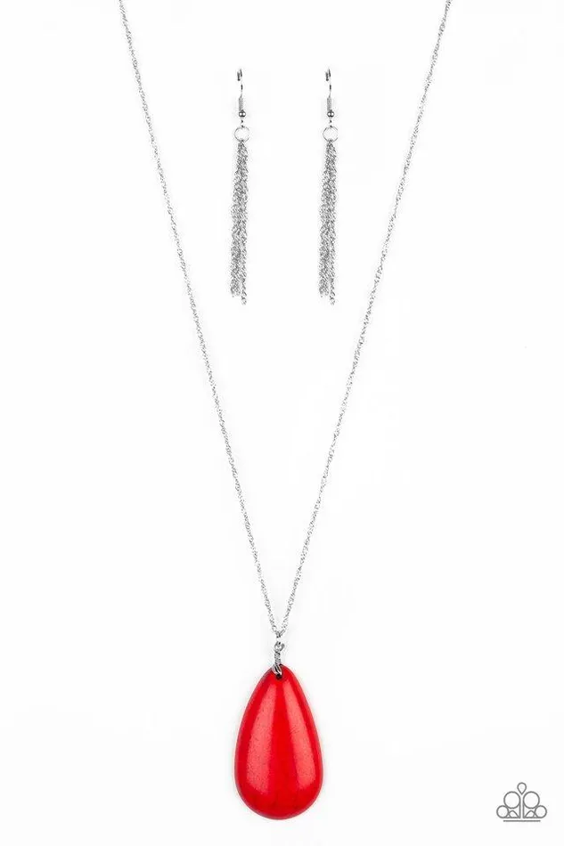 Necklaces Paparazzi Jewelry Paparazzi Necklace Stone River Red