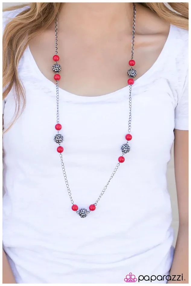 Necklaces Paparazzi Jewelry Paparazzi Necklace The Rocker Red