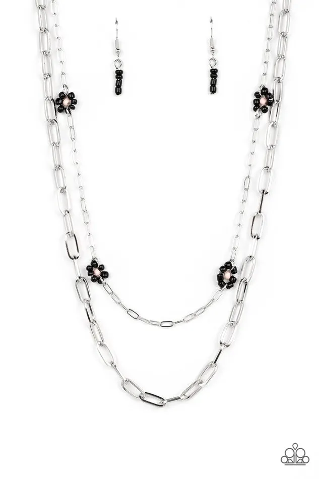 Necklaces Paparazzi Necklace Bold Buds Black Paparazzi Jewelry