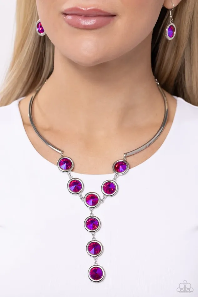Necklaces Paparazzi Necklace Cheers to Confidence Pink Paparazzi Jewelry
