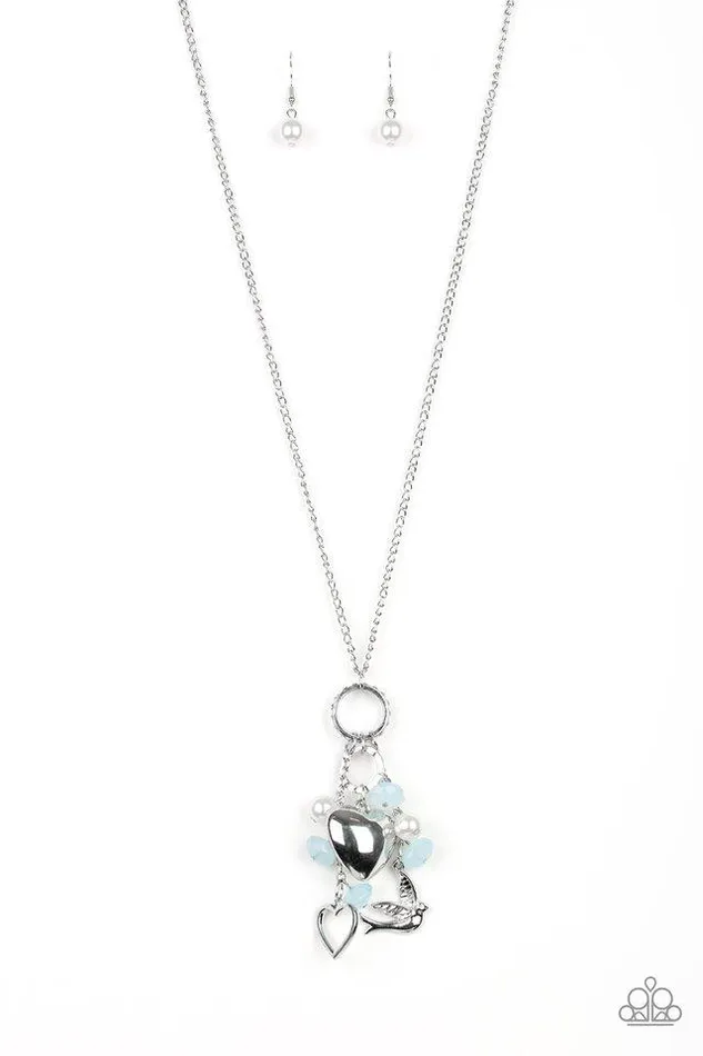 Necklaces Paparazzi Necklace I Will Fly Blue Paparazzi Jewelry